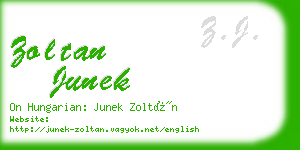 zoltan junek business card